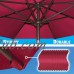 Sunrise 9' Outdoor Patio Solar Umbrella with 40 LED lights and 8 Ribs, Garden Sunshade with Crank and Tilt (Burgundy)   570467755